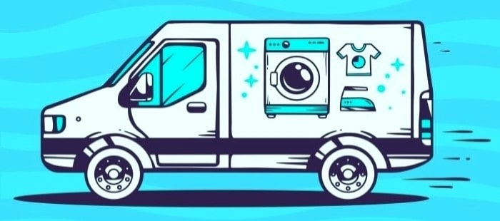 Pickup And Delivery Laundry Van Min Min Min